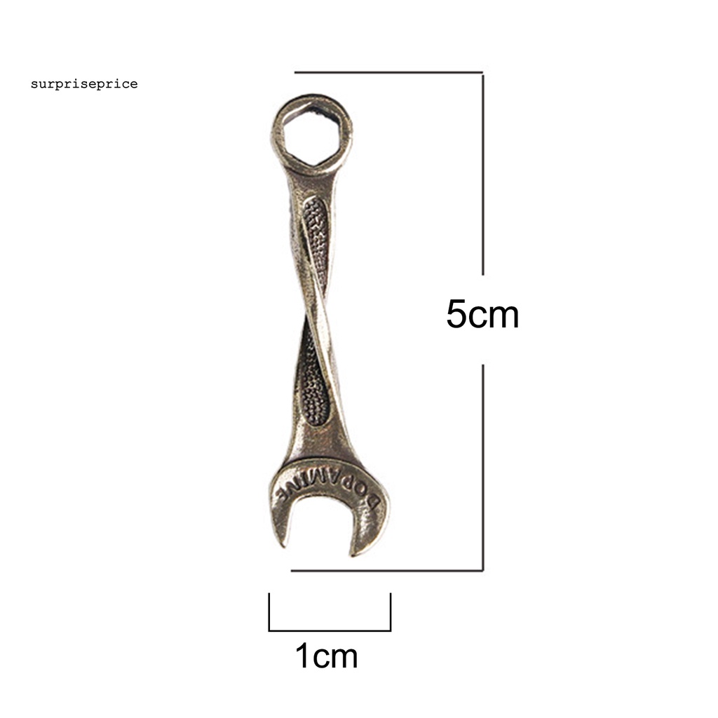 Móc Khóa Hình Cờ Lê Bằng Đồng Thau Mang Đi Tiện Dụng Phong Cách Retro Cho Nam