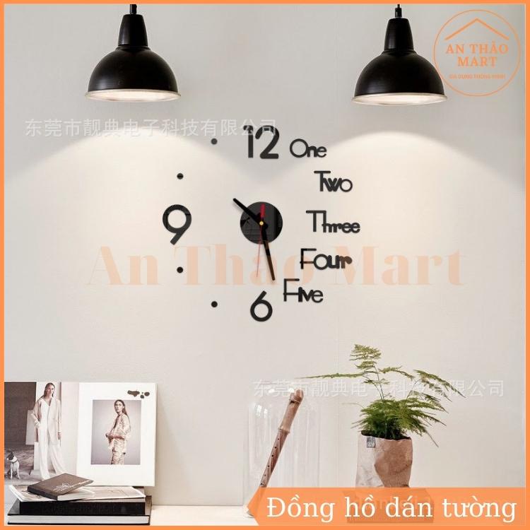 Đồng Hồ Dán Tường Decor Nhà Cửa, Đồng Hồ 3D Trang Trí Phòng Đẹp Mắt