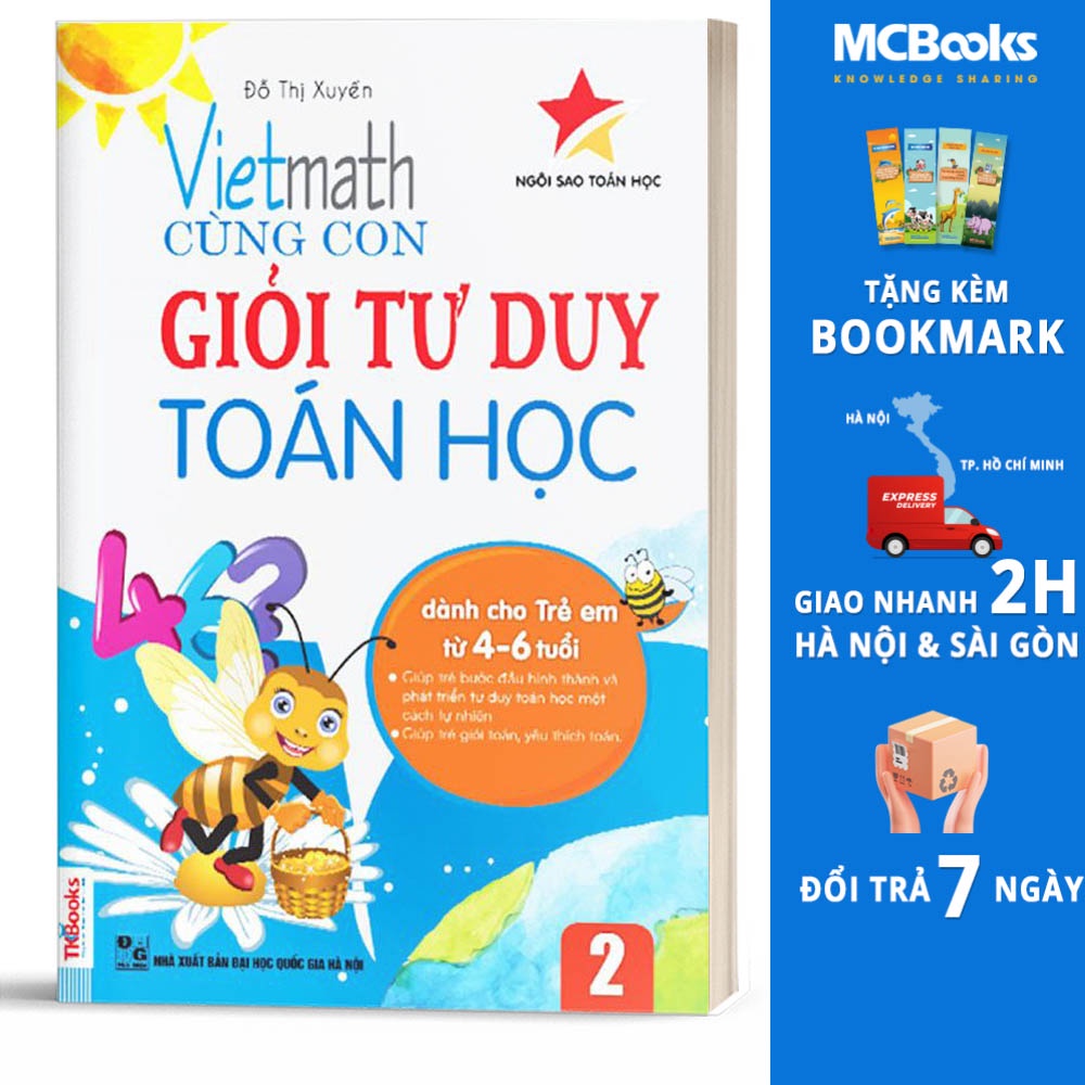 Sách - Vietmath - Cùng Con Giỏi Tư Duy Toán Học 2 - MCBooks