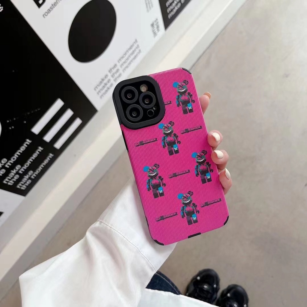 Sang Trọng Ốp Điện Thoại Da In Hình Gấu Cho iphone 13 Pro Max i13 13pro 11ProMax i11 iX Xs XR Xs Max 7plus 8plus 12Pro 12 Pro Max