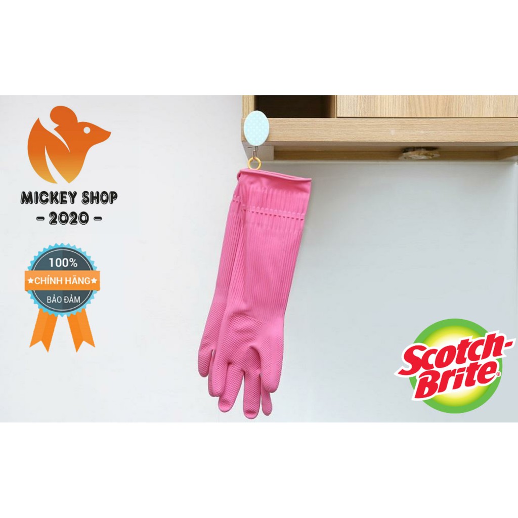 Combo 2 Cặp găng tay Scotch Brite 3M Gia Dụng có Móc Treo - Size M - Size L ( CHÍNH HÃNG )