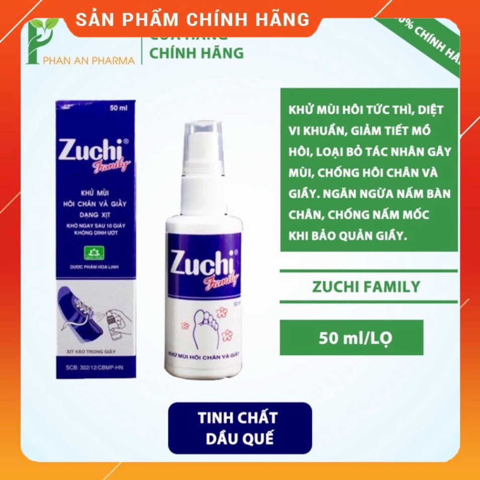 Xịt Zuchi khử mùi hôi chân