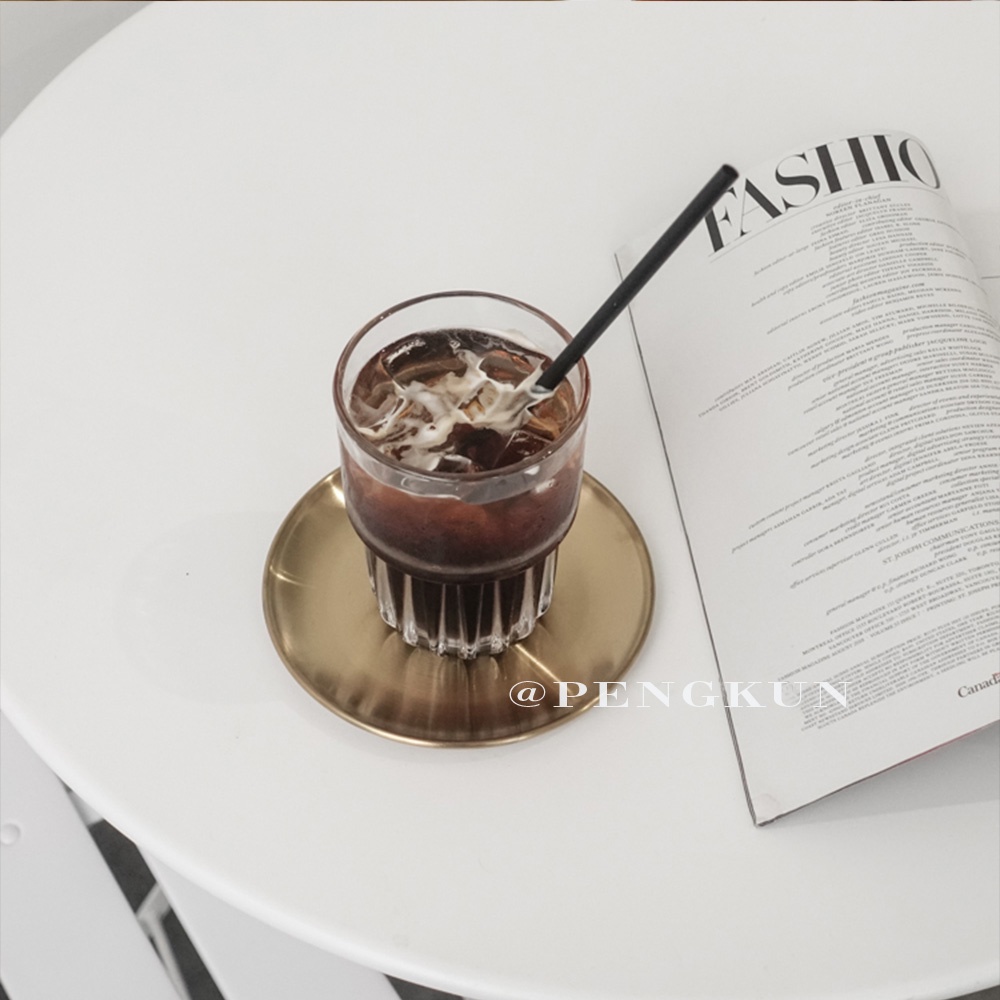 Đĩa Đựng Cà Phê / Trang Sức Bằng Thép Không Gỉ Màu Trơn Phong Cách Bắc Âu Sang Trọng