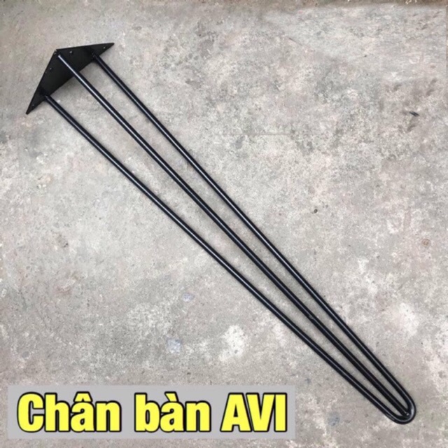 Chân Bàn Ghế Hairpin Loại 3 Thanh Nan sắt Có Tặng Kèm Vít