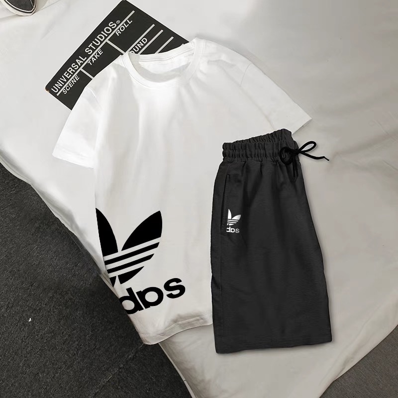 Bộ thể thao nam dass mùa hè mặc đi chơi bộ vải cotton kèm quần short đủ size thoáng mát