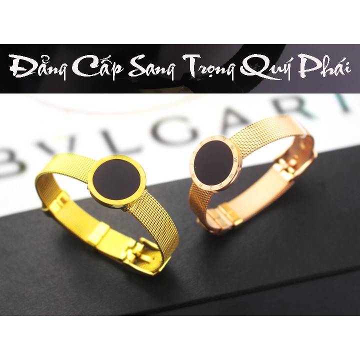 Vòng tay titan cao cấp mặt tròn la mã siêu đẹp, bền màu, hợp thời trang - Đem lại sang trọng, đẳng cấp cho người đeo