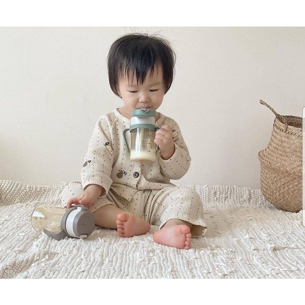 Bình tập uống nước cho bé One Touch Bluemama  200ml, 260ml Chính Hãng nhập Hàn Quốc