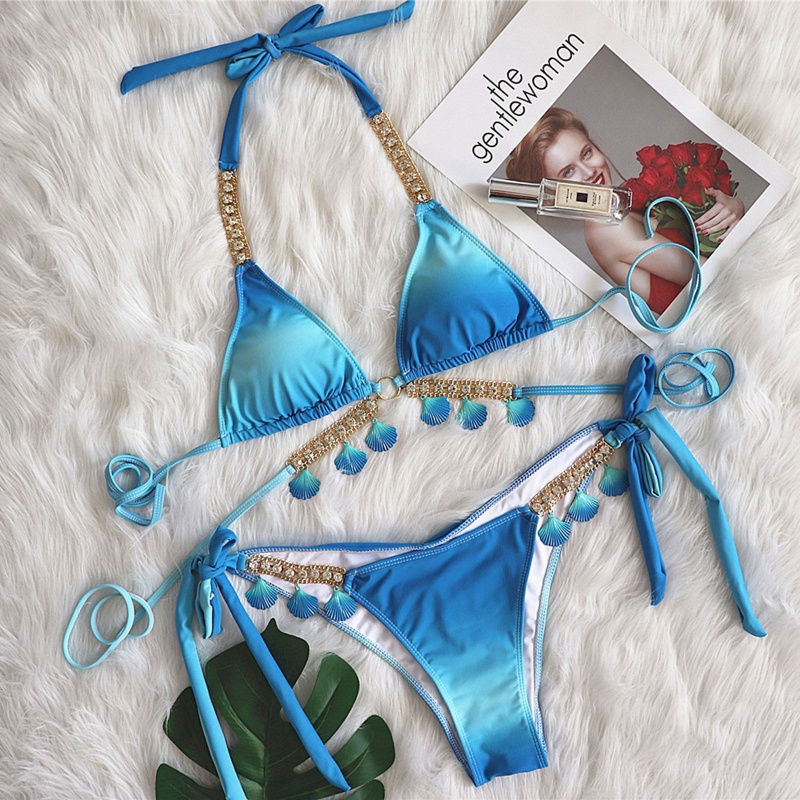 Bikini Cột Dây Nâng Ngực Gợi Cảm Cho Nữ