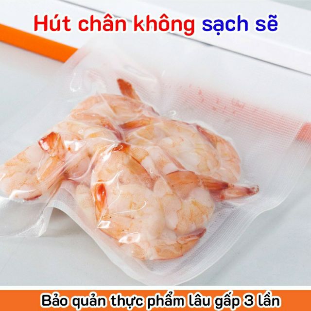 Máy hàn miệng túi hút chân không tặng kèm 10 túi nhám