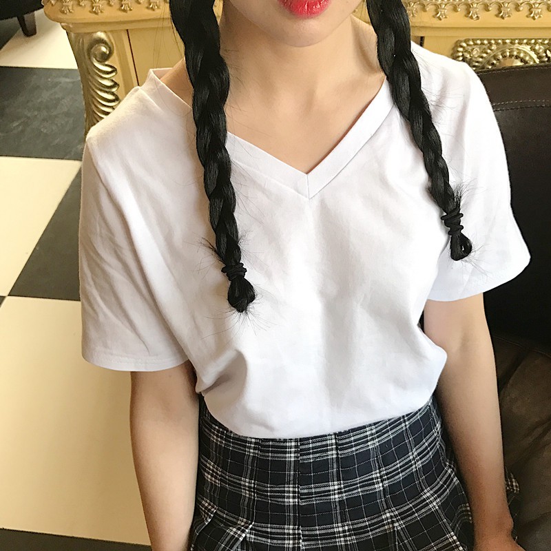 Áo thun trơn basic cỏ tim