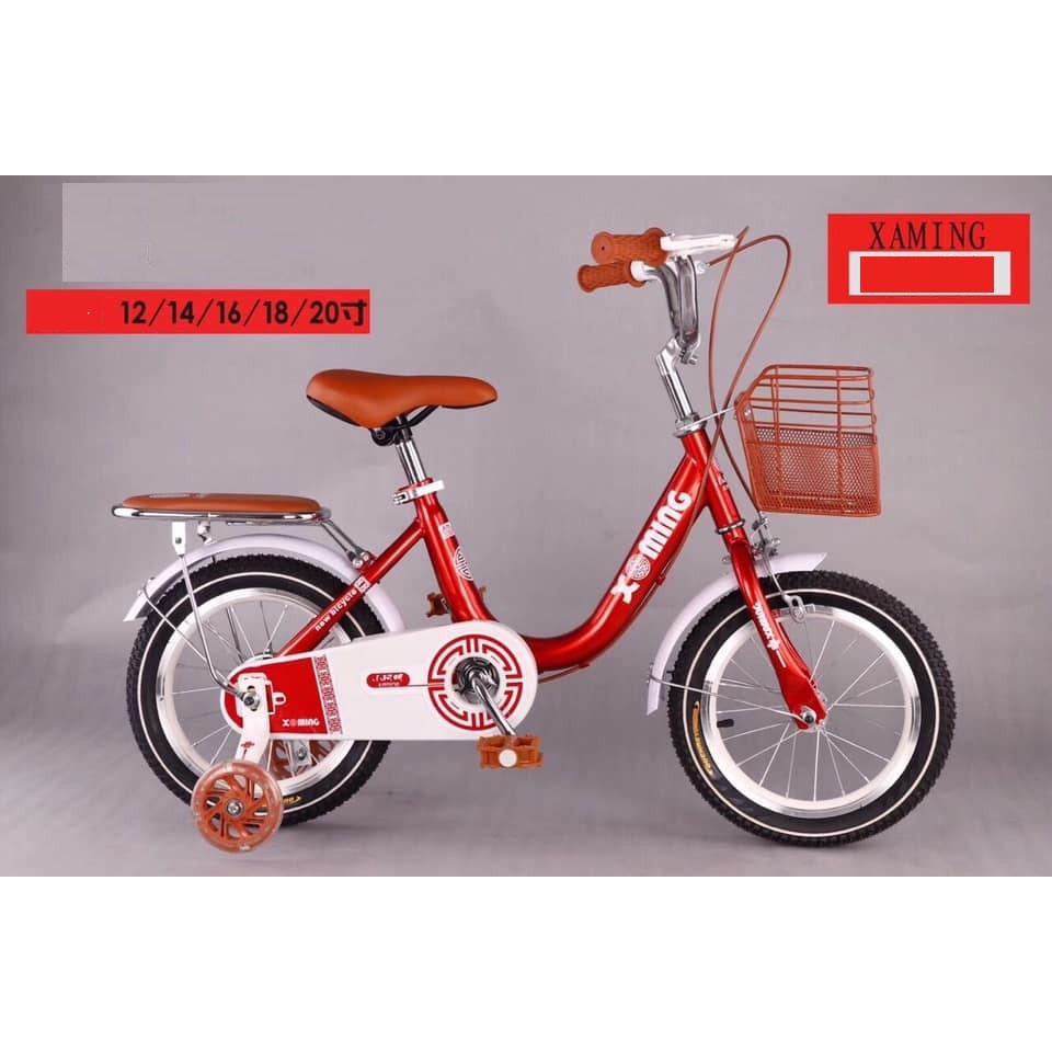 [Trợ giá] Xe đạp cho bé gái bánh 12, 14, 16 inch cho bé 3-4t, 4-5t, 5-7t