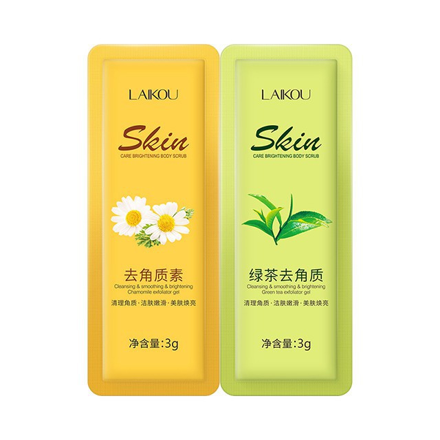 Tẩy da chết mặt sét 2 gói tẩy tế bào chết tinh chất trà xanh và hoa cúc Laikou Hatola | BigBuy360 - bigbuy360.vn
