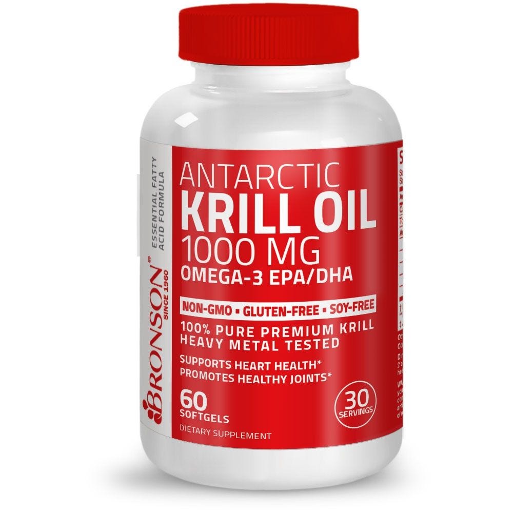 Organic Vitamin Krill Oil Omega 3 EPA DHA - 1000mg - 60 viên Mỹ - Bổ mắt, tim mạch