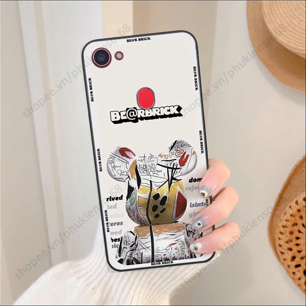 Ốp lưng điện thoại Oppo F5 / F5 Youth / F7 elegant, gấu be@rbrick cao cấp, vỏ ốp rẻ đẹp