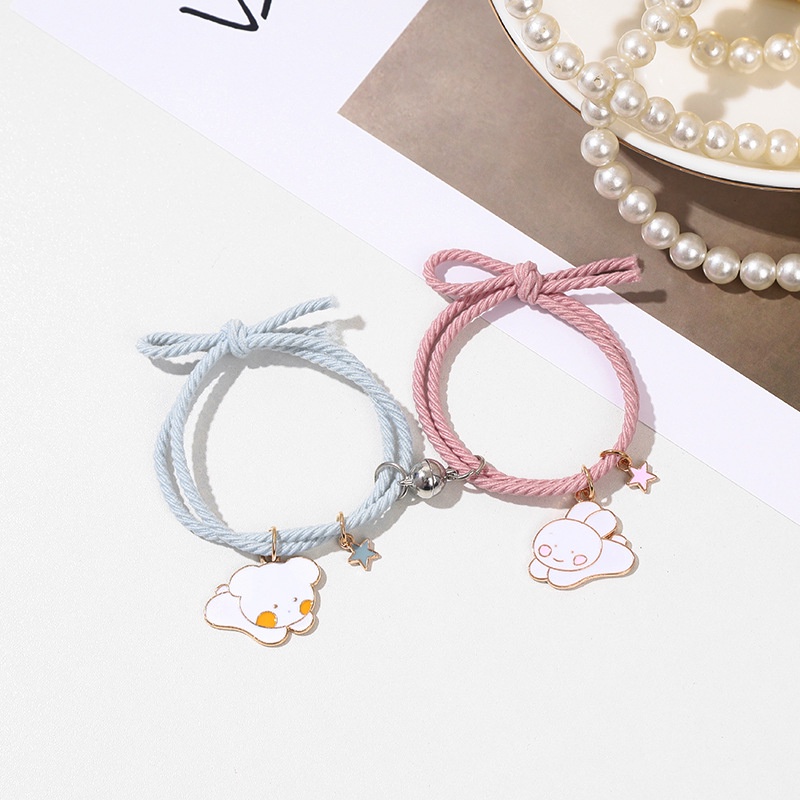 Cặp vòng tay nam châm hoạt hình / dây bện mẫu mới dễ thương cho cặp đôi Tatitava