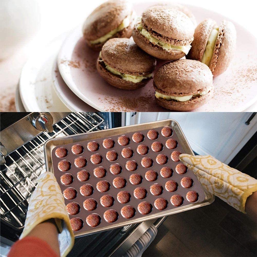 Tấm Silicon ANAEAT An Toàn Thực Phẩm Không Dính Làm Macaron Bánh Ngọt Muffin Cookie 48/30 Ô