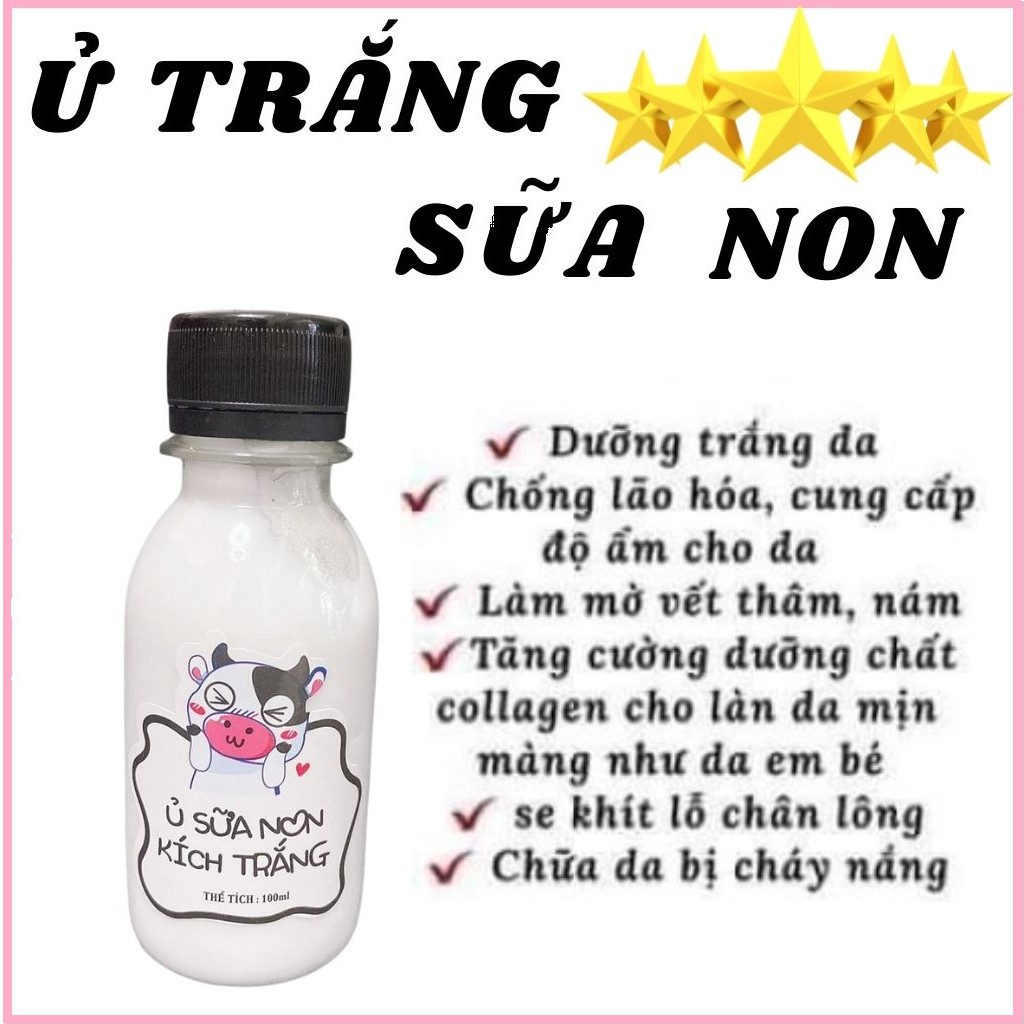 Ủ sữa non kích trắng con bò loại 100ml , sữa kích trắng, tắm trắng, dưỡng da trắng hồng