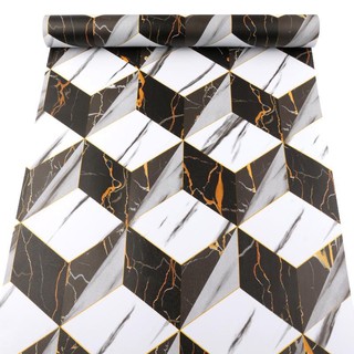 DECAL 1m Giấy dán tường khổ rộng 45cm ( có sẵn keo ) - ô vuông 3D ELL255