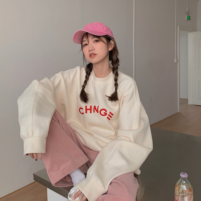  Áo Sweater In Chữ Tiếng Anh Phong Cách Thời Trang Hàn Quốc Cho Nữ