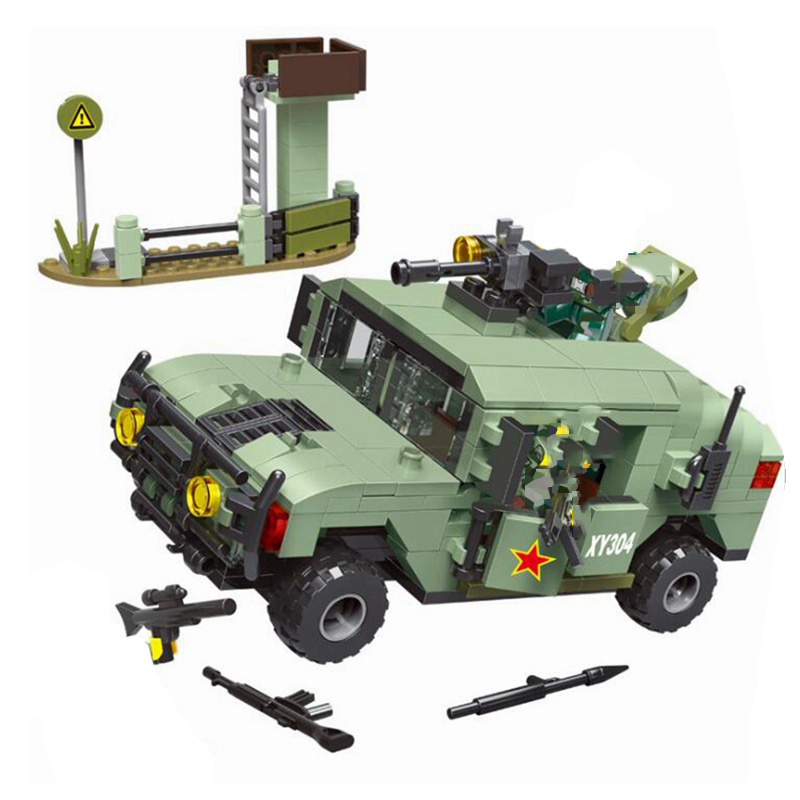 LEGO JEEP Bộ Đồ Chơi Lắp Ráp Mô Hình Xe Tăng Quân Đội Ww2