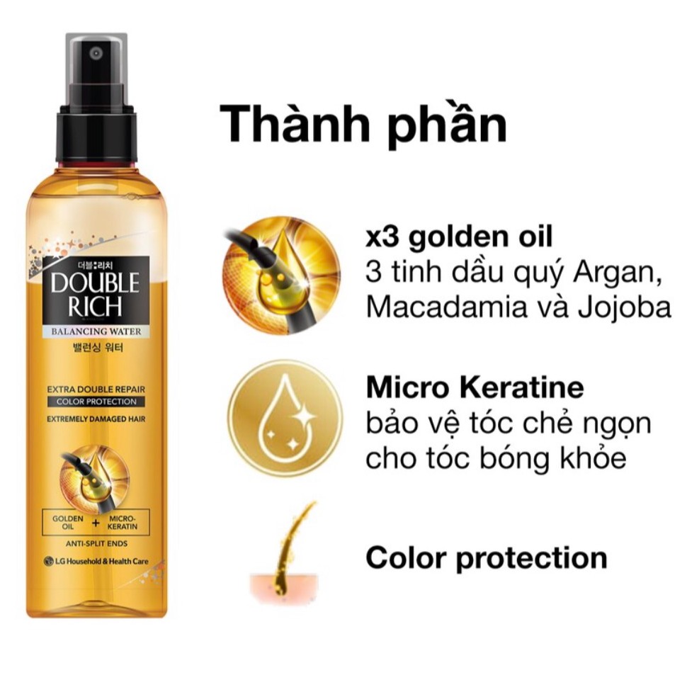 NƯỚC XỊT DƯỠNG TÓC DOUBLE RICH CHUYÊN SÂU CHAI 250ML