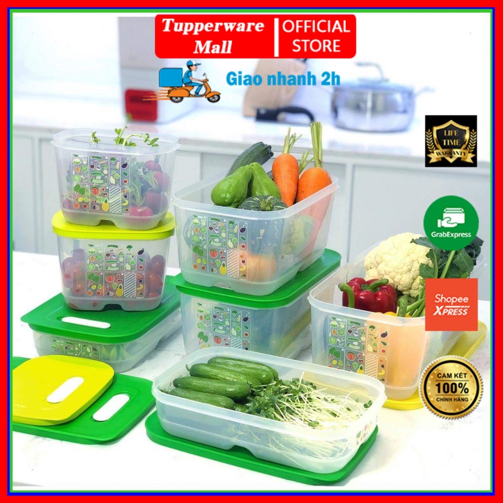 Bộ Hộp Trữ Mát Có Nút Hô Hấp Ventsmart (4 Hộp, 7 Hộp) - Tupperware
