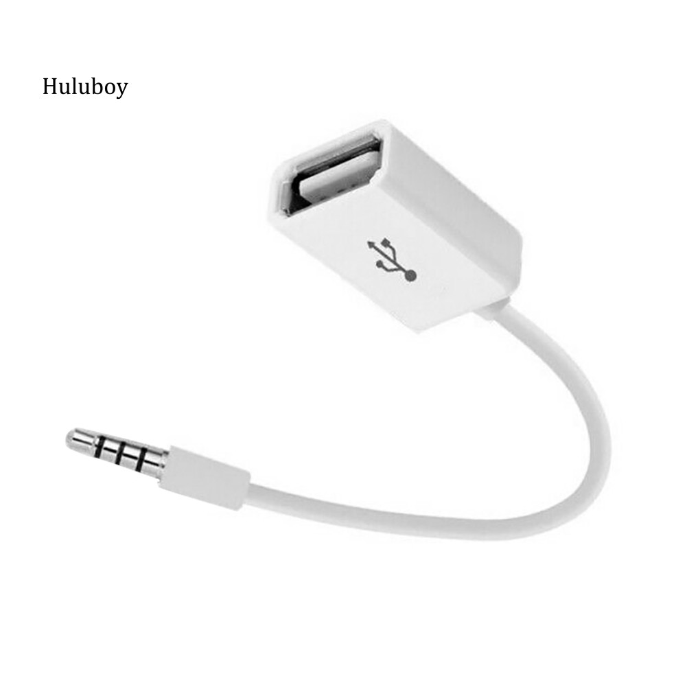 HLBY♠DOONJIEY Car MP3 Sync 3.5mm Male Aux Audio Jack to USB 2.0 Female Adapter Cable