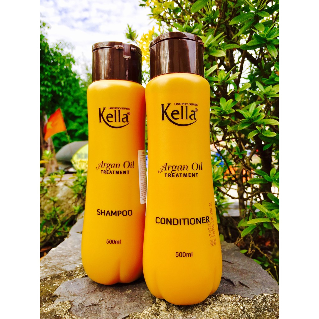 Cặp gội xả dưỡng tóc Kella Argan Oil 500ml