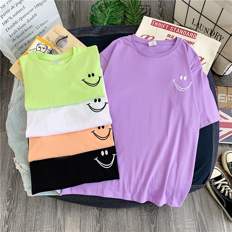 NRVP Áo thun dáng rộng tay ngắn cho nữ