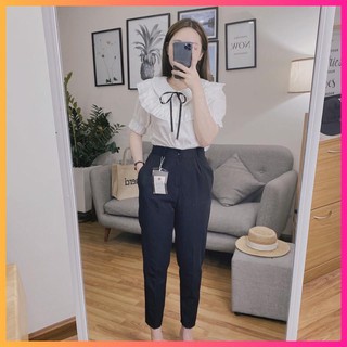 Áo Sơ mi công sở phối nơ - moonmy