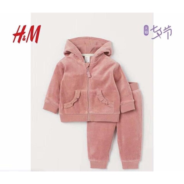 Set bộ nhung bé gái HM xuất xịn