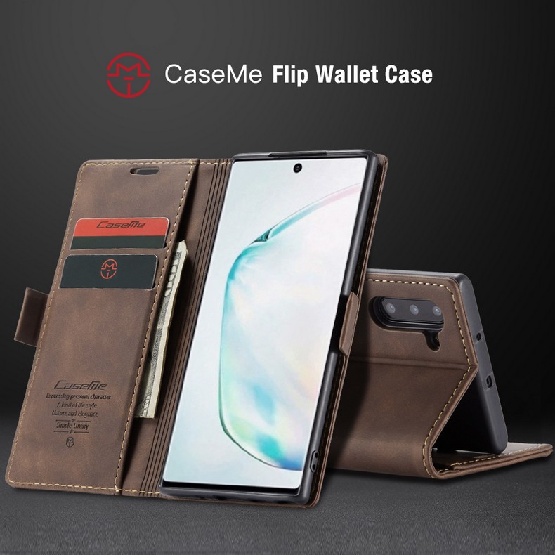 Ốp Điện Thoại TPU Da Từ Tính Dạng Ví Retro Cho Samsung Galaxy Note 10 20 Ultra S10 Plus