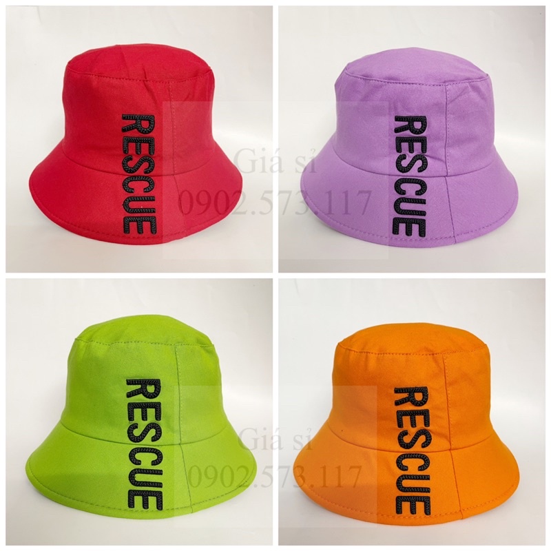 Nón bucket thêu dọc RES thời trang cá tính nam nữ nhiều màu hot trend