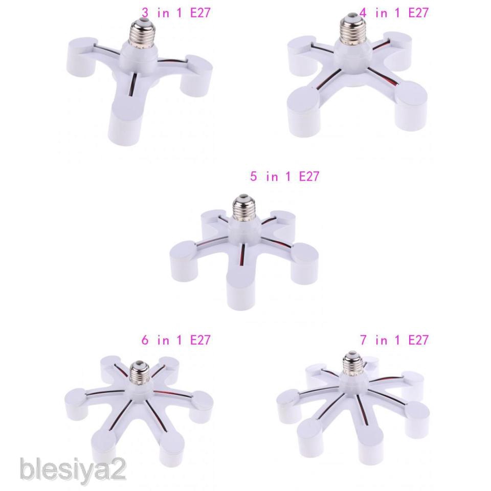 3 In 1 E27 To Three E27 Base Socket Splitter Lamp Bulb Adapter Converter Holder