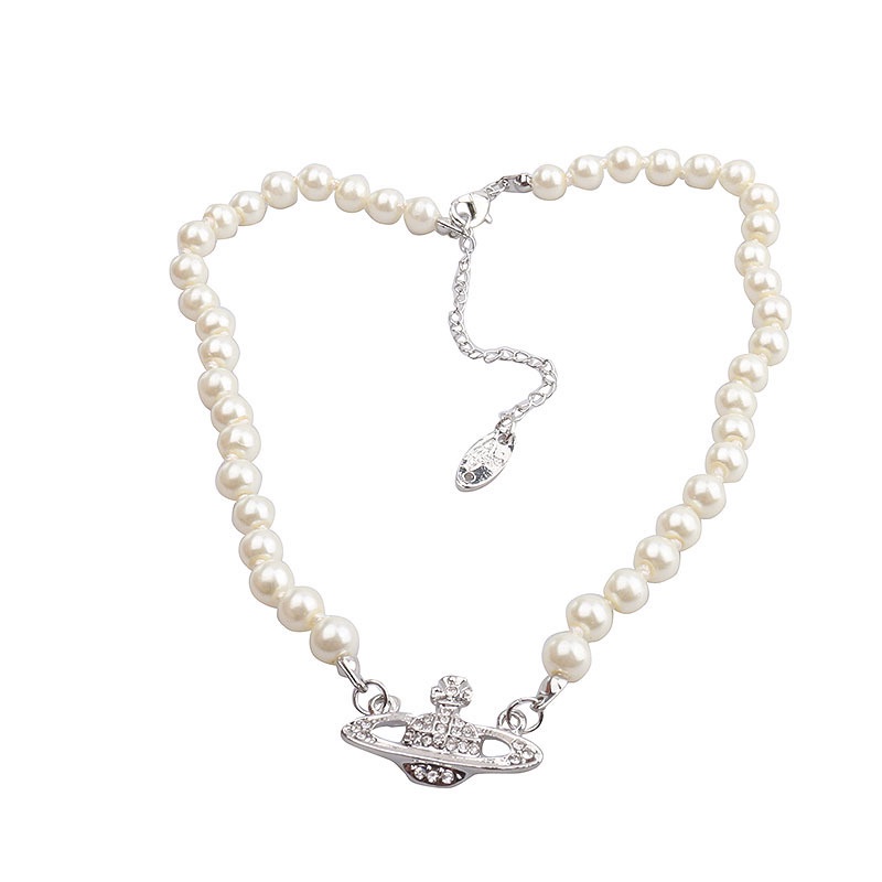 Vòng cổ Mặt Ngọc Trai Nhân Tạo Phong Cách Hip Hop Cổ Điển Thời Trang Cho Nữ