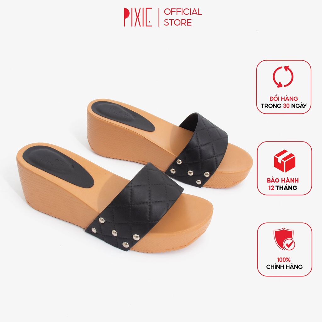Dép Đế Xuồng 7cm Quai Chần Chỉ Pixie X866