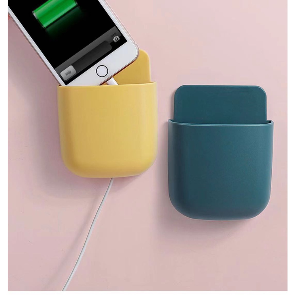 Kệ Dán Tường Cắm Bút Viết Điện Thoại Remote Nhà Tắm Phòng Ngủ Trang Trí Đựng Vật Dụng Đa Năng