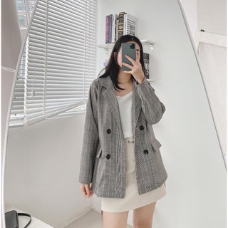 blazer kẻ 1 lớp