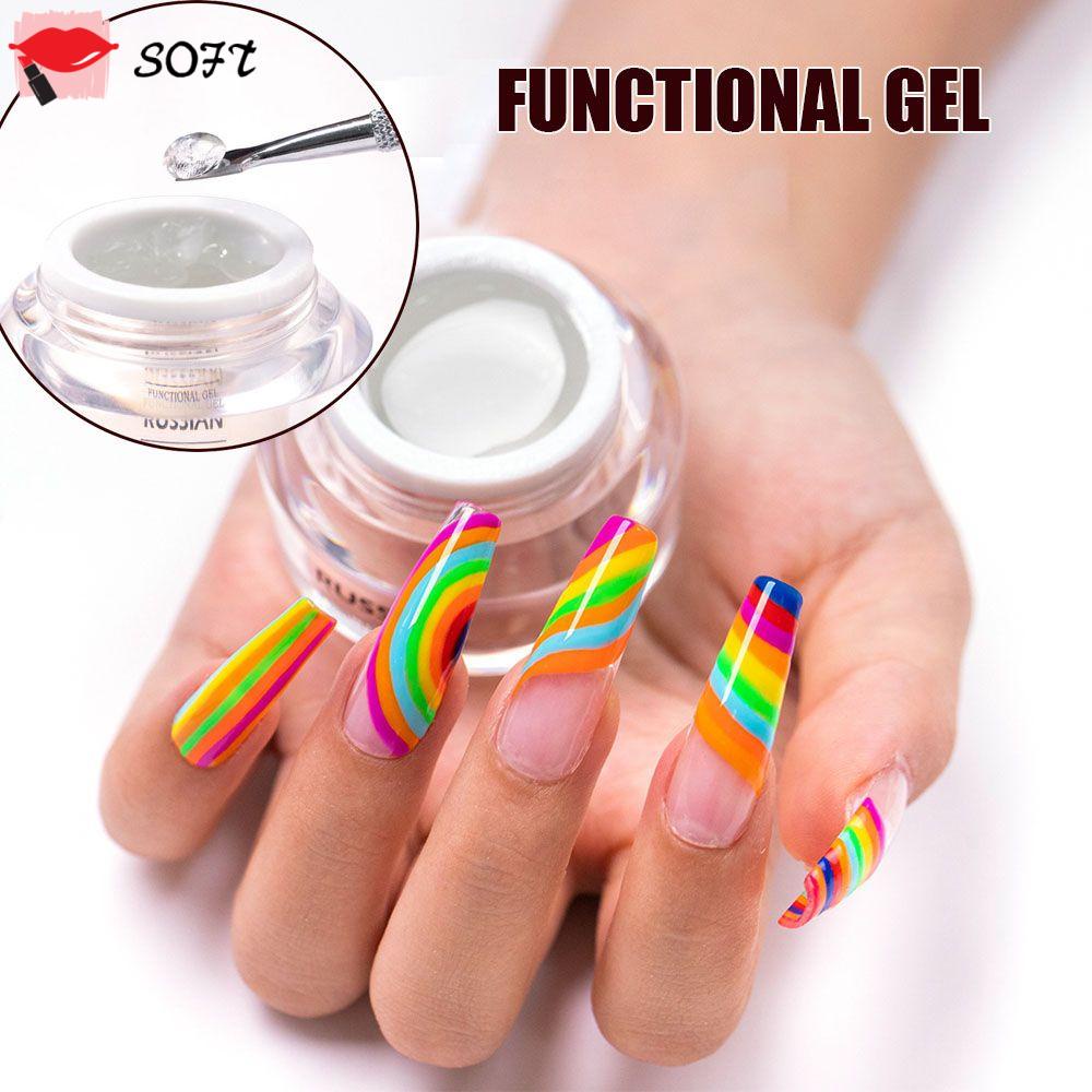 SOFTNESS Nail Design Russian Nail Gel Polish Functional Gel Fast Drying Solid State Professional UV LED Manicure Shaping Carving DIY For Fake Nail 3 in 1