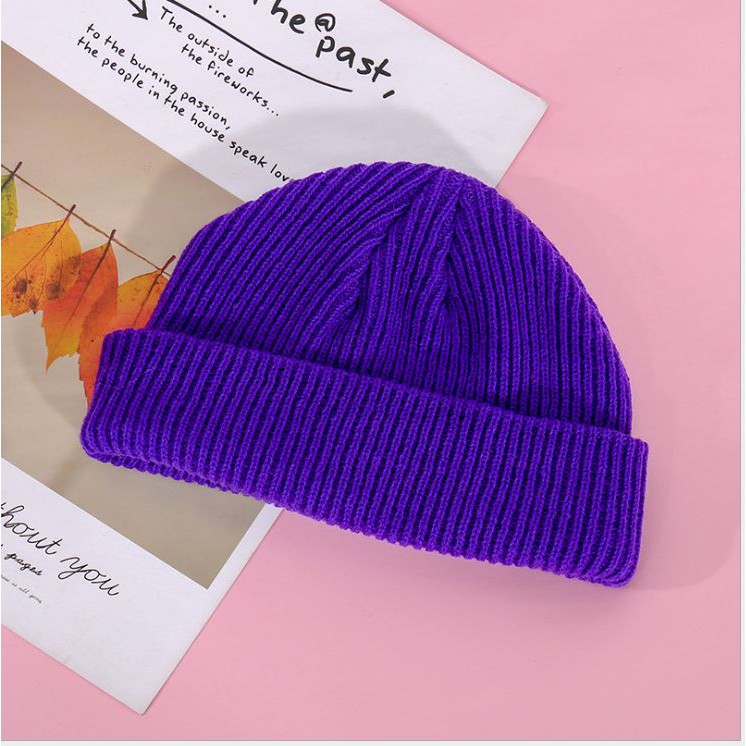 Mũ Len Ulzzang Beanie Trơn Nhiều Màu rẻ nhất (Loại Ngắn) MN08