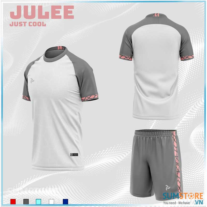 Áo Đá Banh Không Logo Nam Nữ Cao Cấp Just Play Julee Trắng - Đồ Đá Bóng 2022 2023