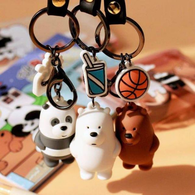 Móc KHÓA WE BARE BEARS 3 CHÚ GẤU
