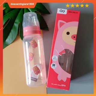 SALE LỖ Bình sữa Agi PP 60ml - 140ml - 250ml (kèm núm vú S, M) cho em bé sơ sinh và trẻ nhỏ