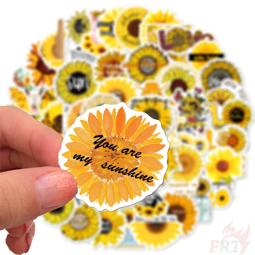 ❉ Healing Sunflowers Therapy Phrase Series 01 Stickers ❉ 50Pcs/Set Waterproof DIY Fashion Decals Doodle Stickers