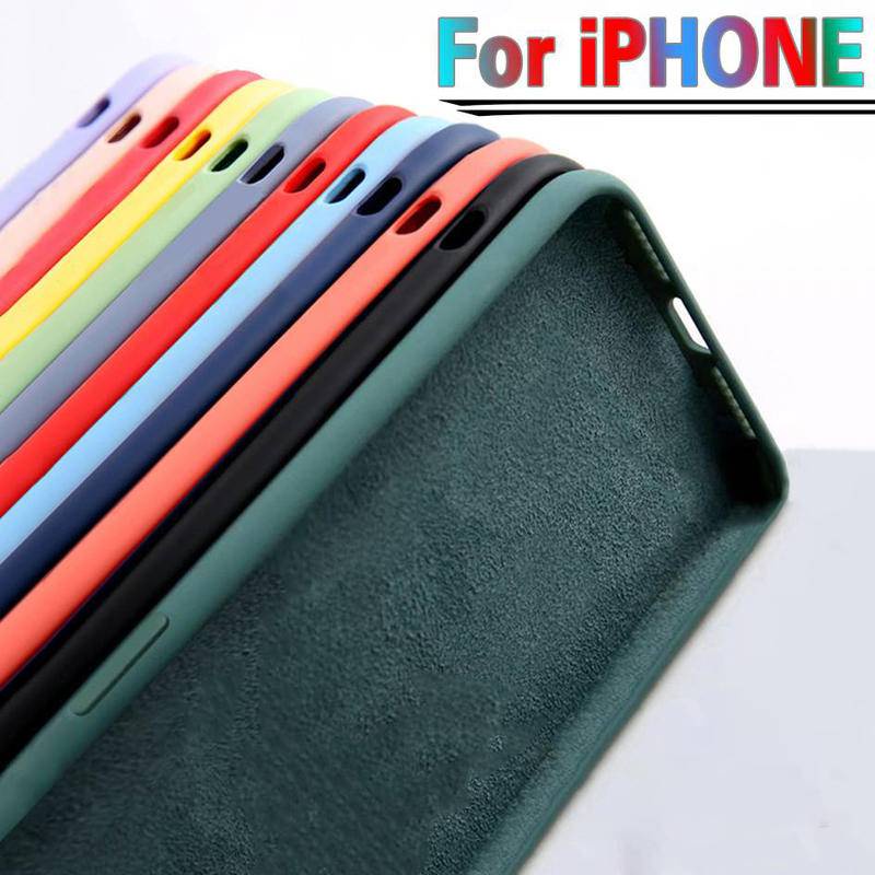 Ốp điện thoại silicone mềm chống sốc sang trọng thích hợp cho iPhone 11 11Pro 11Pro Max 12 12Pro 12Pro Max 12 Mini