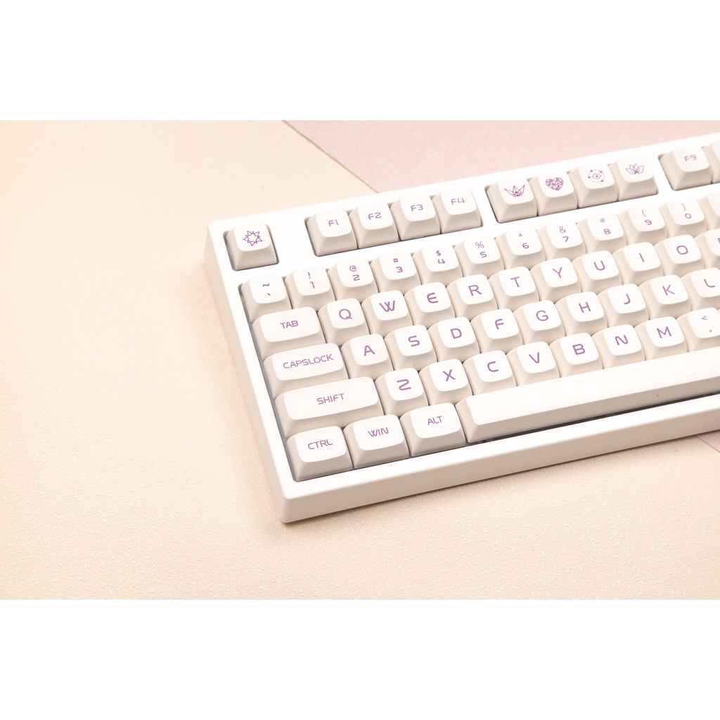 GMK Milk Purple keycaps, 132 phím keycaps XDA Cấu hình DYE-SUB Cá nhân hóa GMK Keycaps dành cho bàn phím cơ
