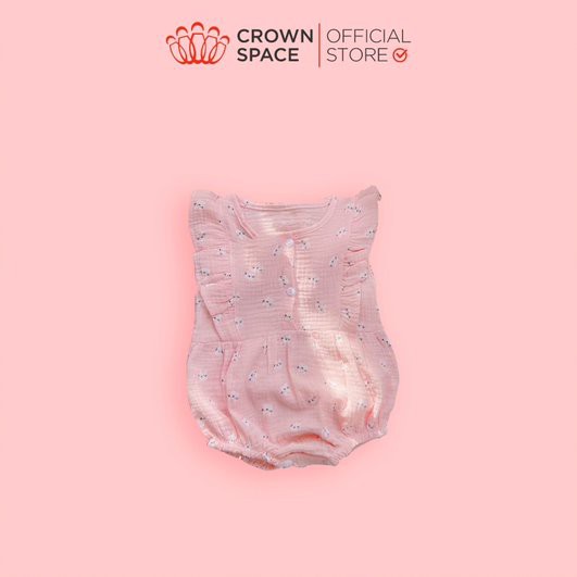 Đồ Bộ Sơ Sinh Bé Gái Chính Hãng CrownSpace Họa Tiết Hoa Nhí CKGS2911305 - Thoáng Mát,Thấm Hút Mồ Hôi- Size 1 đến 7
