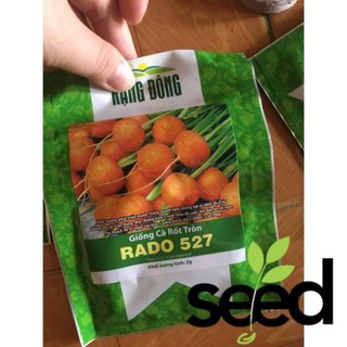 2 Gram Hạt Giống Cà Rốt Củ Tròn Rạng Đông