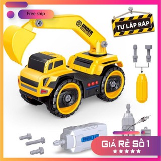 Bộ Đồ chơi - Xe công trình tự tháo lắp - Xe xúc chuyên dụng 839619