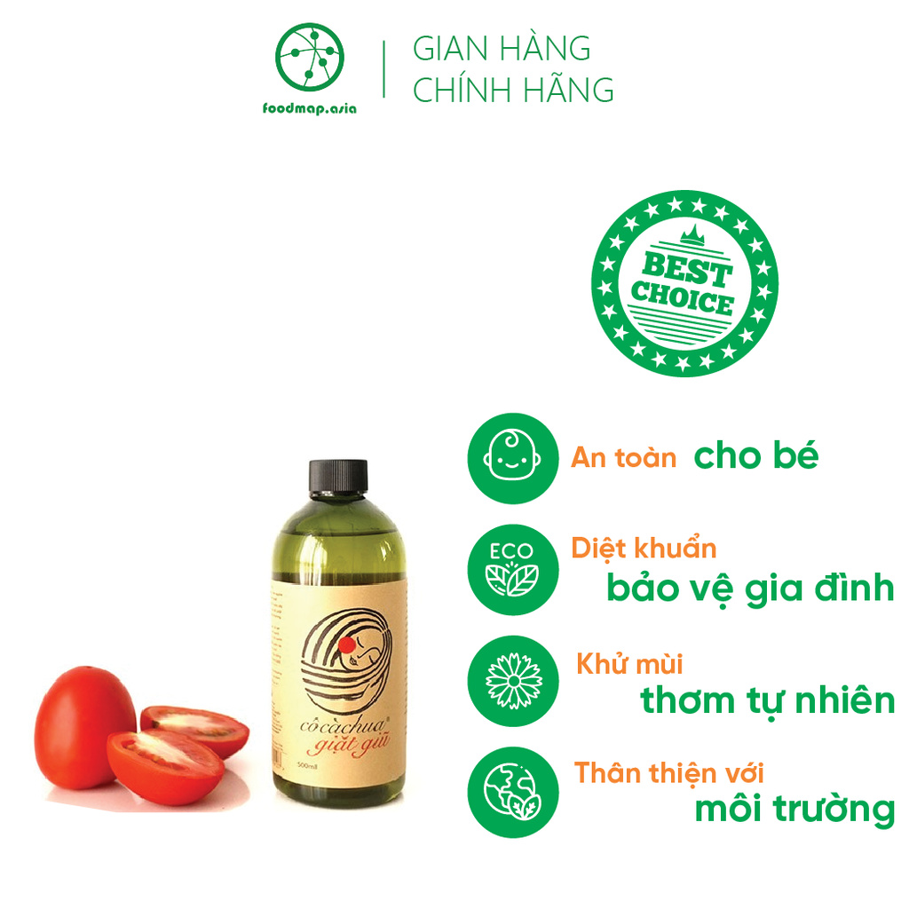 Nước Lau Nhà Hữu Cơ Organic Diệt Khuẩn Sạch Thơm Hương Quế Cô Cà Chua - FoodMap